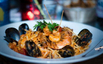 Seafood pasta, things to do in long beach island